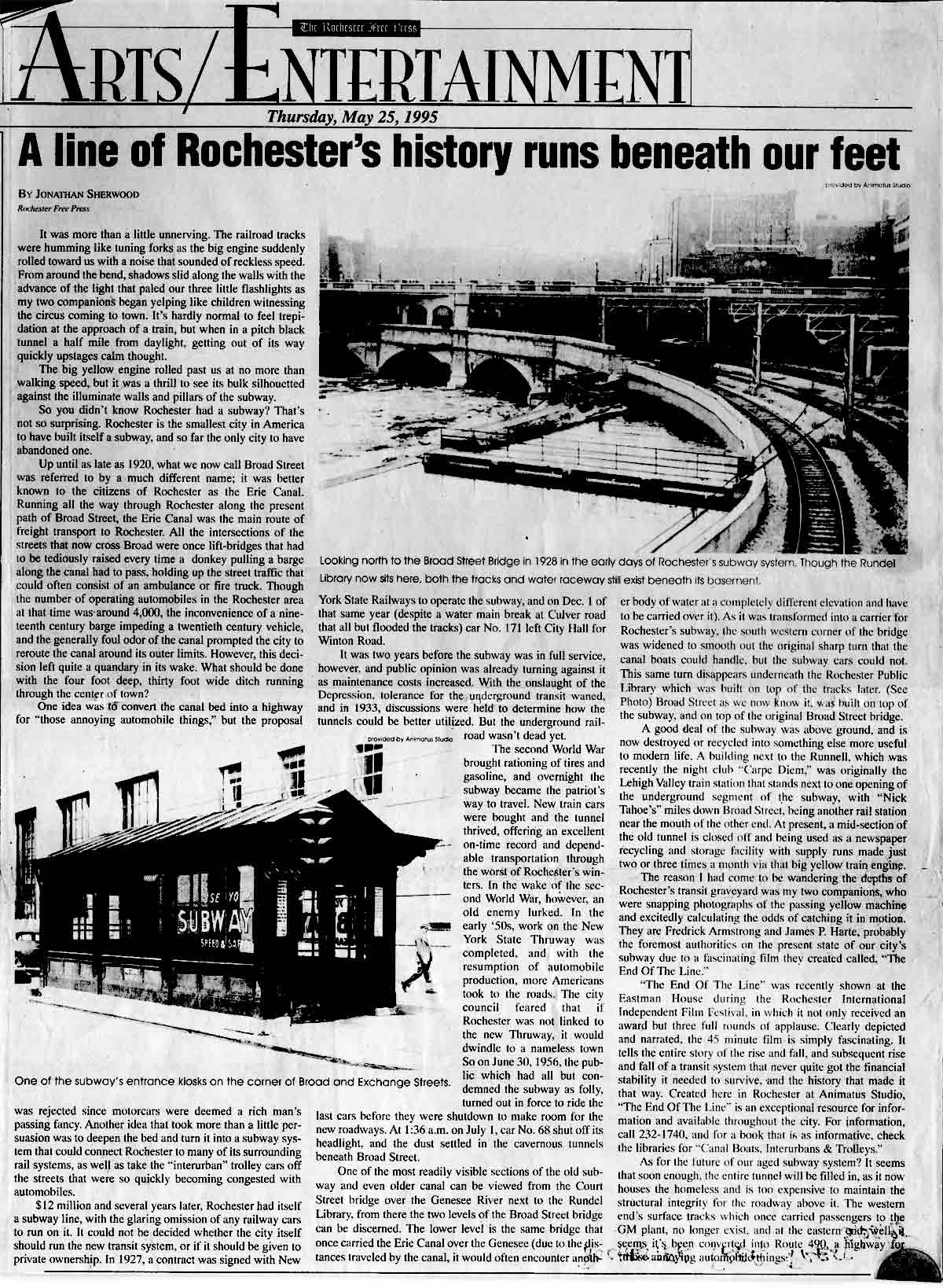 A line of Rochester's history runs beneath our feet - Jonathan Sherwood,  The Rochester Free Press